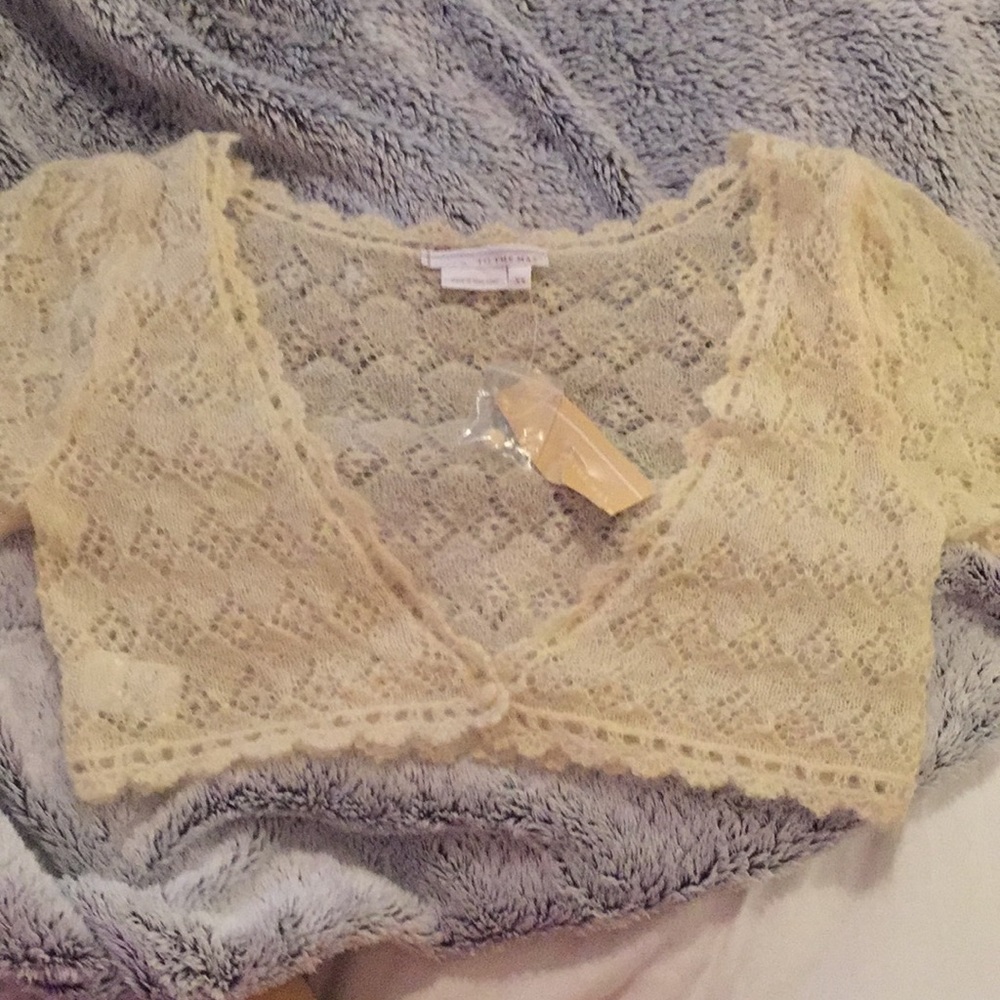 ‘To the max’ mohair cropped sweater NWT